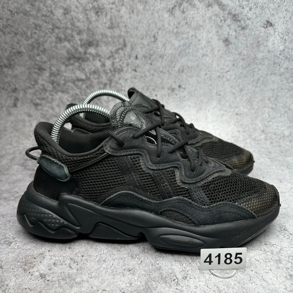 Adidas Ozweego Sneakers Mens 7 Triple Black EE7775 Chunky‎ Mesh Suede Low Top